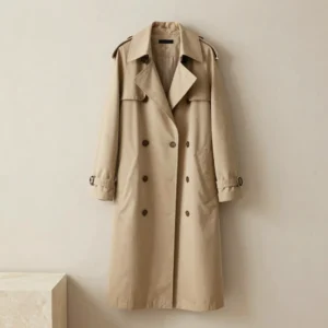 Unstructured Draped Trench Coat